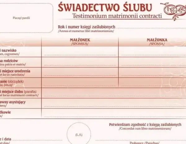 Dokumenty do ślubu kościelnego: Kompletna lista i porady