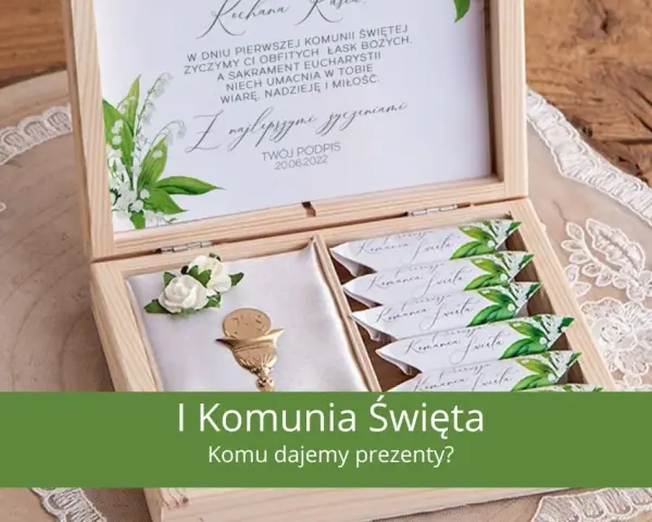 Prezent komunijny 2026: Pomysły, kwoty i porady (od chrzestnych i gości)