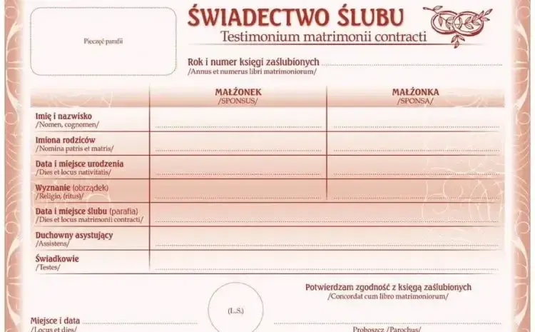 Dokumenty do ślubu kościelnego: Kompletna lista i porady