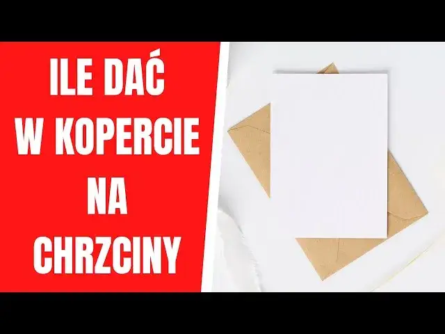 Kwoty na chrzciny w kopercie infografika