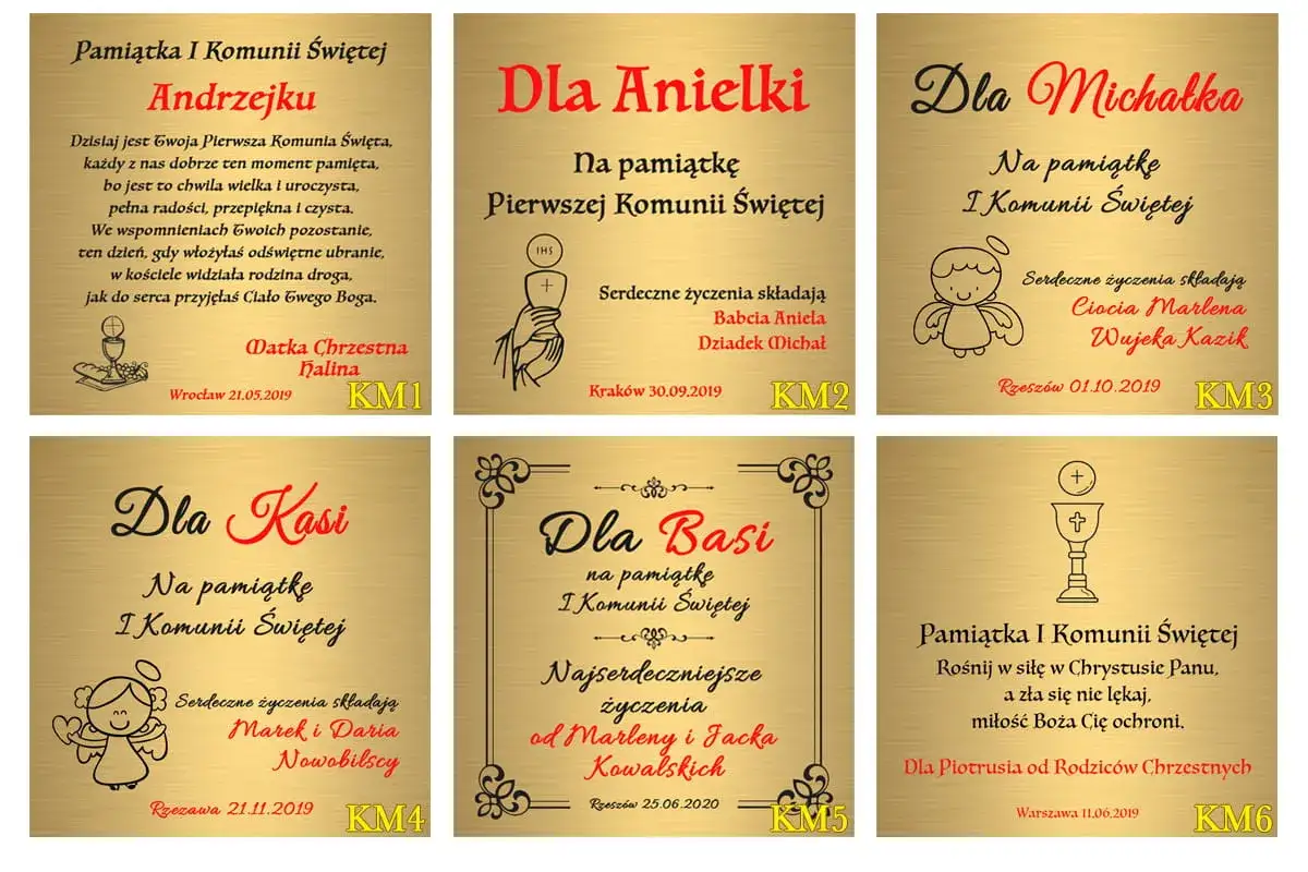 grawer dedykacja prezent komunijny